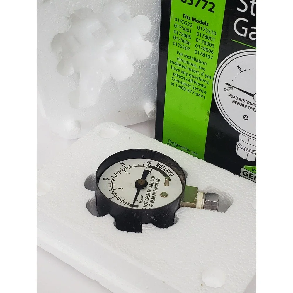 Presto Pressure Canner Steam Gauge Replacement Part 85772 01/CG22 0175001 017800